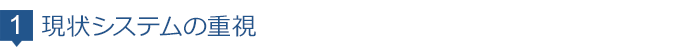 現状システムの重視